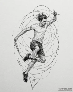 Eskizto, tattoo sketch, fender jumping with w... - эскиз тату (№1753466827_0, 25.07.2025 18:07) — Tatufoto.com