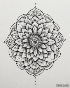 Tat tattoo sketch, glowing flower of life wit... - эскиз тату (№1753471073_0, 25.07.2025 19:17) — Tatufoto.com