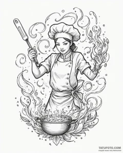 Eskizto, tattoo sketch, remy with kitchen ute... - эскиз тату (№1753474089_0, 25.07.2025 20:08) — Tatufoto.com