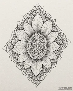 Tat tattoo sketch, tropical palm leaves with... - эскиз тату (№1753480680_0, 25.07.2025 21:58) — Tatufoto.com