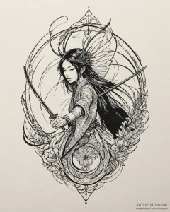 кубо легенда о самурае (kubo and the two stri... - эскиз тату (№1753481688_0, 25.07.2025 22:14) — Tatufoto.com