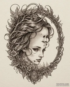 Tattoo sketch, buttons glowing in dark forest... - эскиз тату (№1753484020_0, 25.07.2025 22:53) — Tatufoto.com