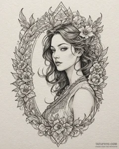 портреты с мистическими элементами, tattoo fl... - эскиз тату (№1753487747_0, 25.07.2025 23:55) — Tatufoto.com