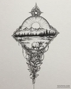 Eskizto, tattoo sketch, alex with sunset sava... - эскиз тату (№1753489126_0, 26.07.2025 00:18) — Tatufoto.com