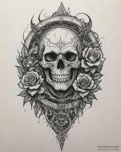 Tattoo sketch, witcher medallion glowing with... - эскиз тату (№1753492461_0, 26.07.2025 01:14) — Tatufoto.com