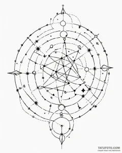 Tattoo sketch, constellation of stars forming... - эскиз тату (№1753493449_0, 26.07.2025 01:30) — Tatufoto.com