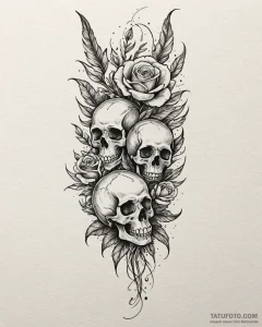 Tattoo sketch, tall reeds waving with gentle... - эскиз тату (№1753498742_0, 26.07.2025 02:59) — Tatufoto.com