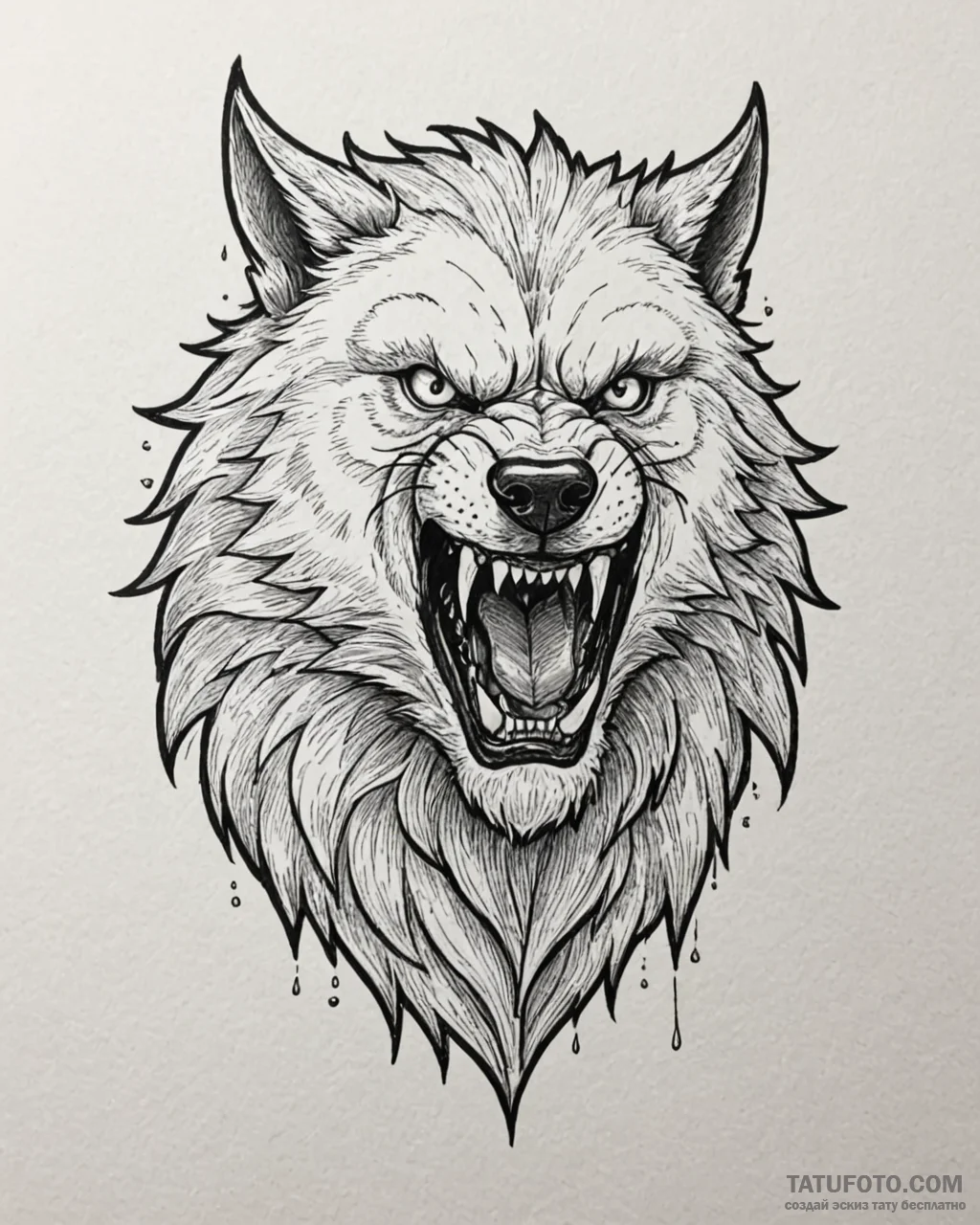 Tat tattoo sketch, werewolf mid-transformatio... - эскиз тату (№1753553239_0, 26.07.2025 18:07) — Tatufoto.com