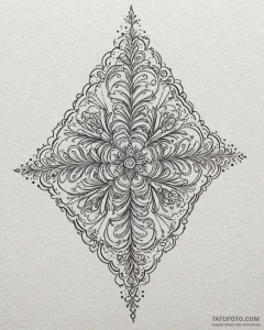 Tattoo sketch, golden ticket with snowflake p... - эскиз тату (№1753553635_0, 26.07.2025 18:13) — Tatufoto.com