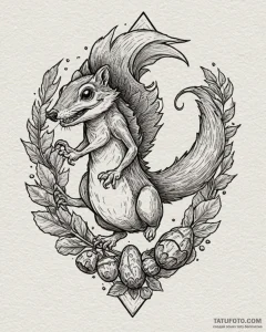 Eskizto, tattoo sketch, scrat in mid-air jump... - эскиз тату (№1753558030_0, 26.07.2025 19:27) — Tatufoto.com