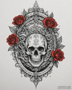 Tat tattoo sketch, ornate medieval crest feat... - эскиз тату (№1753559013_0, 26.07.2025 19:43) — Tatufoto.com