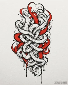 Tattoo sketch, minimalist abstract lines flow... - эскиз тату (№1753563230_0, 26.07.2025 20:53) — Tatufoto.com