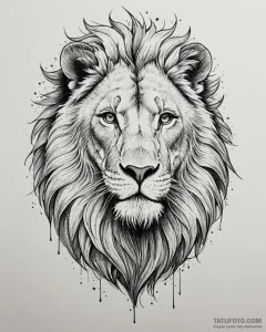 Eskizto, tattoo sketch, alex lion head with m... - эскиз тату (№1753563427_0, 26.07.2025 20:57) — Tatufoto.com