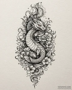 Tat tattoo sketch, seashell with hidden glowi... - эскиз тату (№1753565838_0, 26.07.2025 21:37) — Tatufoto.com
