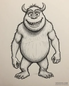университет монстров (monsters university, 20... - эскиз тату (№1753567663_0, 26.07.2025 22:07) — Tatufoto.com
