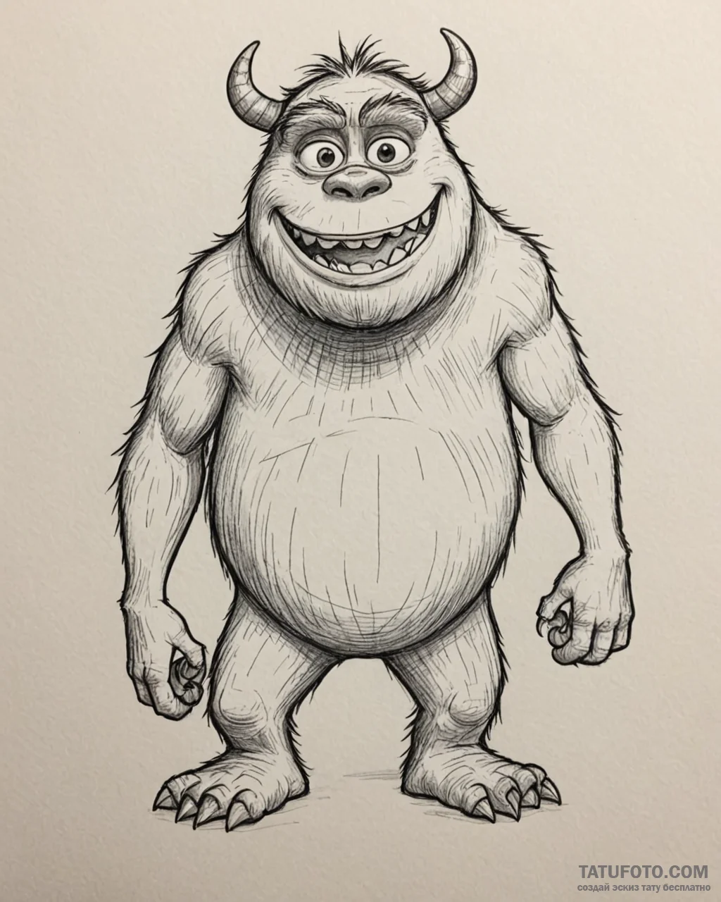 университет монстров (monsters university, 20... - эскиз тату (№1753567663_0, 26.07.2025 22:07) — Tatufoto.com