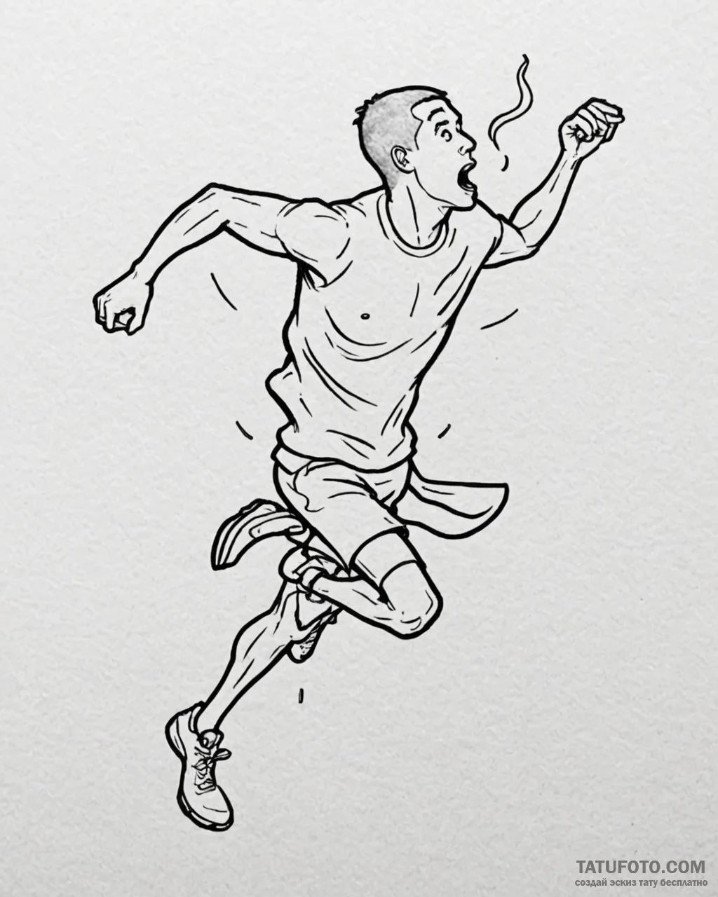 Tattoo sketch, kevin running with banana peel... - эскиз тату (№1753567861_0, 26.07.2025 22:11) — Tatufoto.com