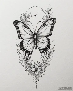 Tattoo sketch, dawn crood with glowing butter... - эскиз тату (№1753573522_0, 26.07.2025 23:45) — Tatufoto.com
