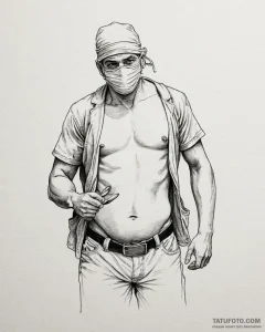 повар - эскиз тату (№1753574744_0, 27.07.2025 00:05) — Tatufoto.com