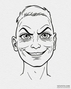 Tattoo sketch, stuart with single eye winking... - эскиз тату (№1753581011_0, 27.07.2025 01:50) — Tatufoto.com