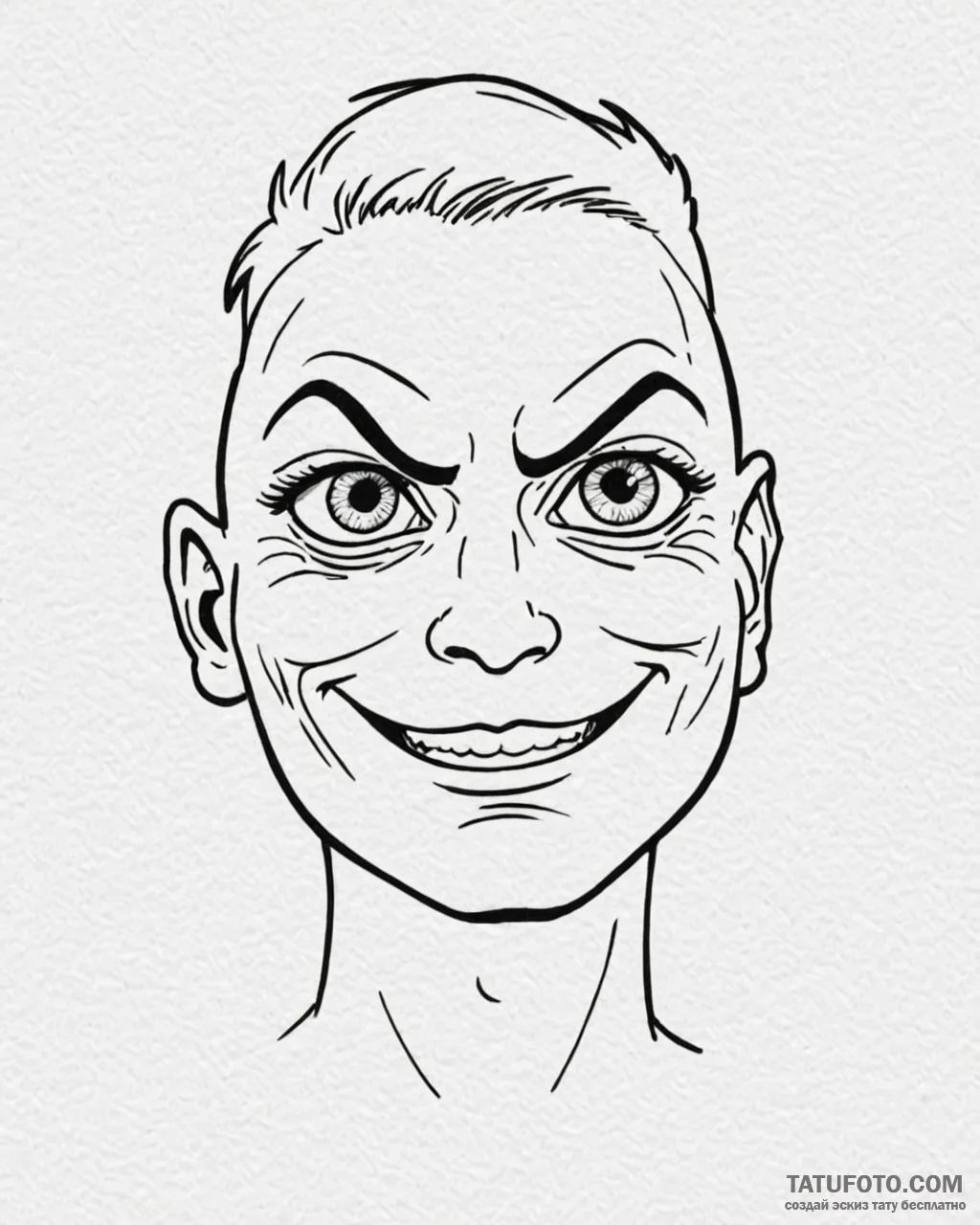 Tattoo sketch, stuart with single eye winking… — эскиз тату (№1753581011_0, 27.07.2025 01:50) — Tatufoto.com