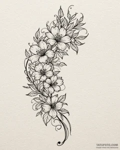 Tat tattoo sketch, abstract black brush strok... - эскиз тату (№1753581810_0, 27.07.2025 02:03) — Tatufoto.com