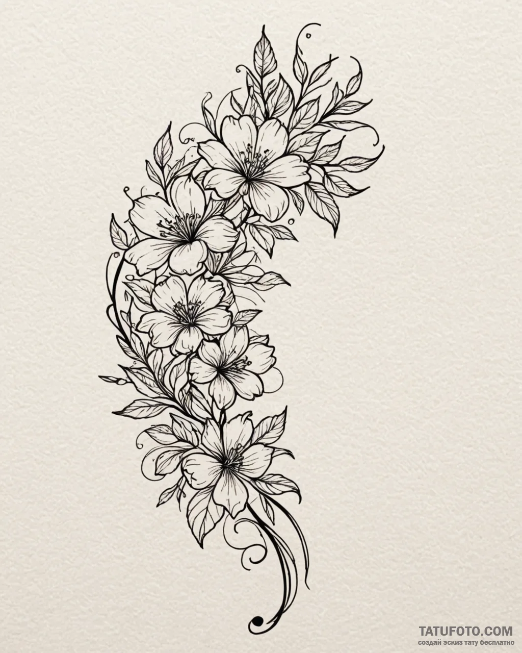 Tat tattoo sketch, abstract black brush strok... - эскиз тату (№1753581810_0, 27.07.2025 02:03) — Tatufoto.com