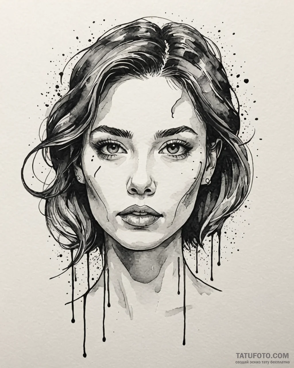 портреты в стиле олдскул, tattoo drawing outl... - эскиз тату (№1753582872_0, 27.07.2025 02:21) — Tatufoto.com