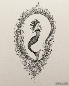 Tat tattoo sketch, mermaid tail fading into c... - эскиз тату (№1753584294_0, 27.07.2025 02:44) — Tatufoto.com