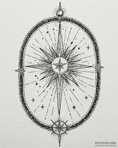 Tattoo sketch, tarot card “the star” with rad... - эскиз тату (№1753591225_0, 27.07.2025 04:40) — Tatufoto.com