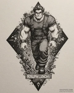 ральф (wreck-it ralph, 2012), tattoo drawing... - эскиз тату (№1753601727_0, 27.07.2025 07:35) — Tatufoto.com