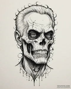 Eskizto, tattoo sketch, bruce silhouette with... - эскиз тату (№1753601927_0, 27.07.2025 07:38) — Tatufoto.com