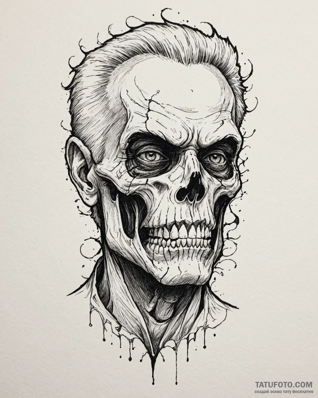 Eskizto, tattoo sketch, bruce silhouette with... - эскиз тату (№1753601927_0, 27.07.2025 07:38) — Tatufoto.com