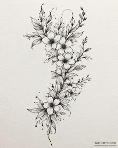 Tat tattoo sketch, flowing watercolor washes... - эскиз тату (№1753603314_0, 27.07.2025 08:01) — Tatufoto.com