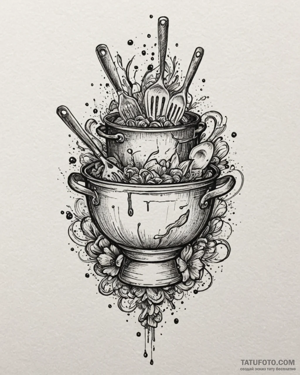 Eskizto, tattoo sketch, remy with kitchen ute... - эскиз тату (№1753604106_0, 27.07.2025 08:15) — Tatufoto.com