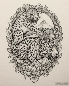 Tattoo sketch, miguel and tulio riding jaguar... - эскиз тату (№1753608658_0, 27.07.2025 09:30) — Tatufoto.com