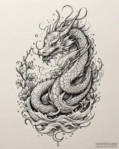 Tat tattoo sketch, neon-lit tokyo street scen... - эскиз тату (№1753611032_0, 27.07.2025 10:10) — Tatufoto.com