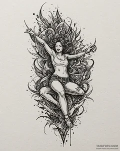 Eskizto, tattoo sketch, fender dancing with s... - эскиз тату (№1753617578_0, 27.07.2025 11:59) — Tatufoto.com