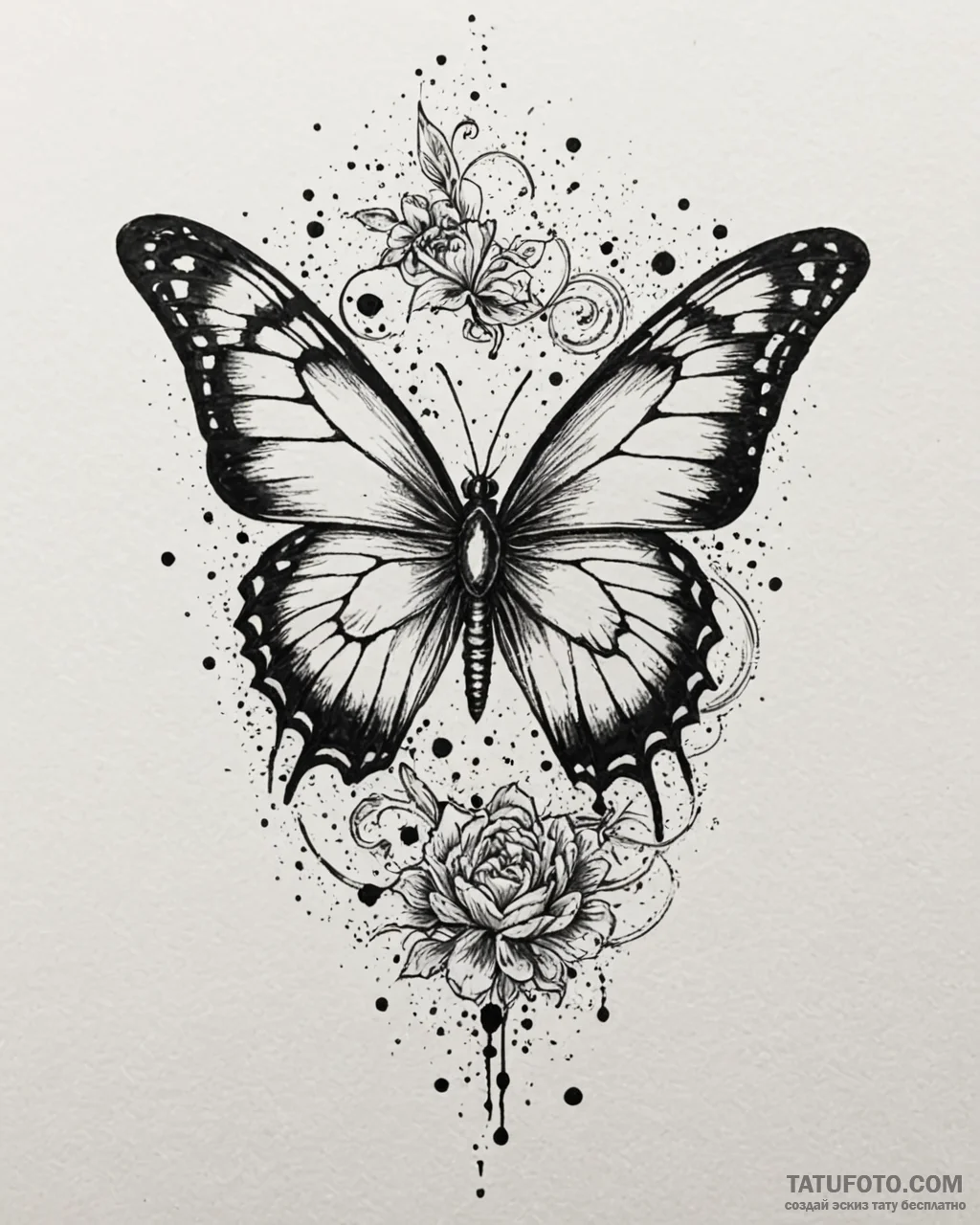 Tattoo sketch, dawn crood with glowing butter... - эскиз тату (№1753617977_0, 27.07.2025 12:06) — Tatufoto.com