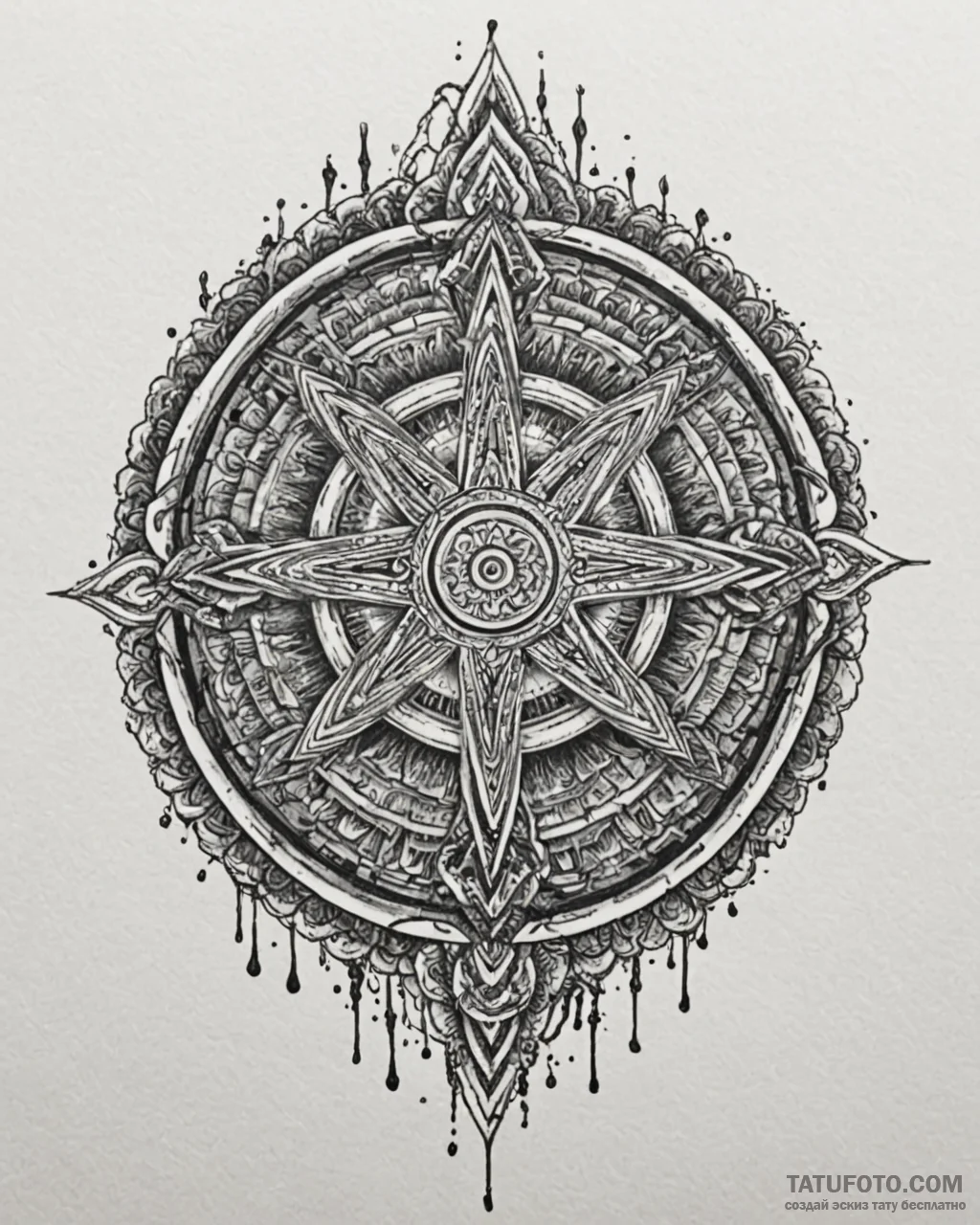 Tat tattoo sketch, crossed wrench and gear wi... - эскиз тату (№1753618968_0, 27.07.2025 12:22) — Tatufoto.com