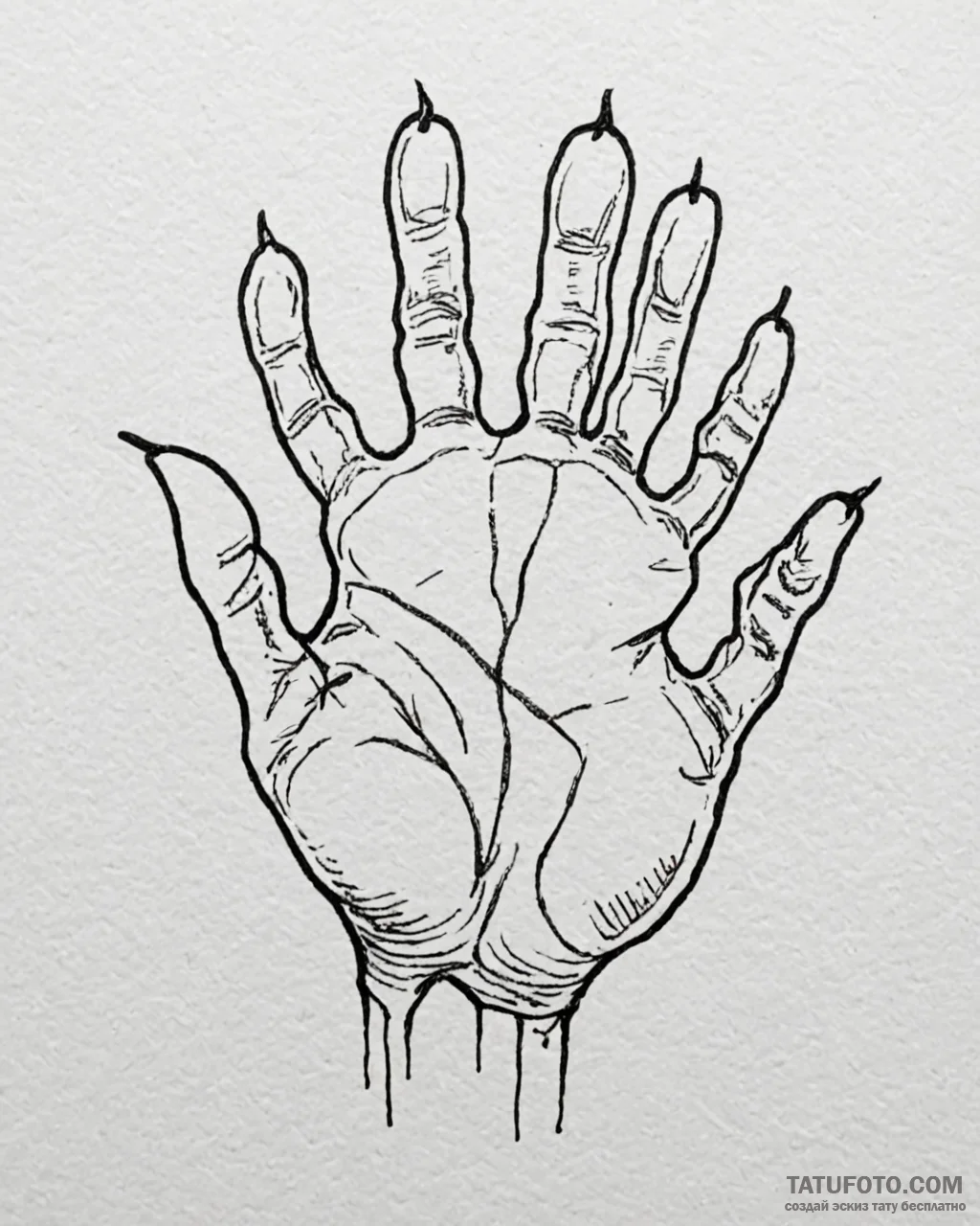 Tattoo sketch, bambi’s paw prints in soil, mi... - эскиз тату (№1753621174_0, 27.07.2025 12:59) — Tatufoto.com