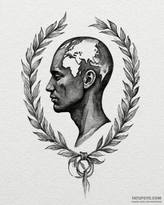 Tat tattoo sketch, politician’s silhouette wi... - эскиз тату (№1753622770_0, 27.07.2025 13:26) — Tatufoto.com