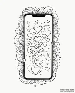 Tat tattoo sketch, influencer’s glowing smart... - эскиз тату (№1753624801_0, 27.07.2025 14:00) — Tatufoto.com