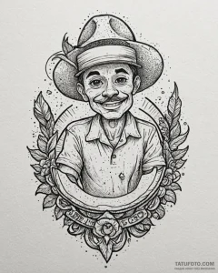 коко (coco, 2017), concept art for tattoo, bl... - эскиз тату (№1753626395_0, 27.07.2025 14:26) — Tatufoto.com