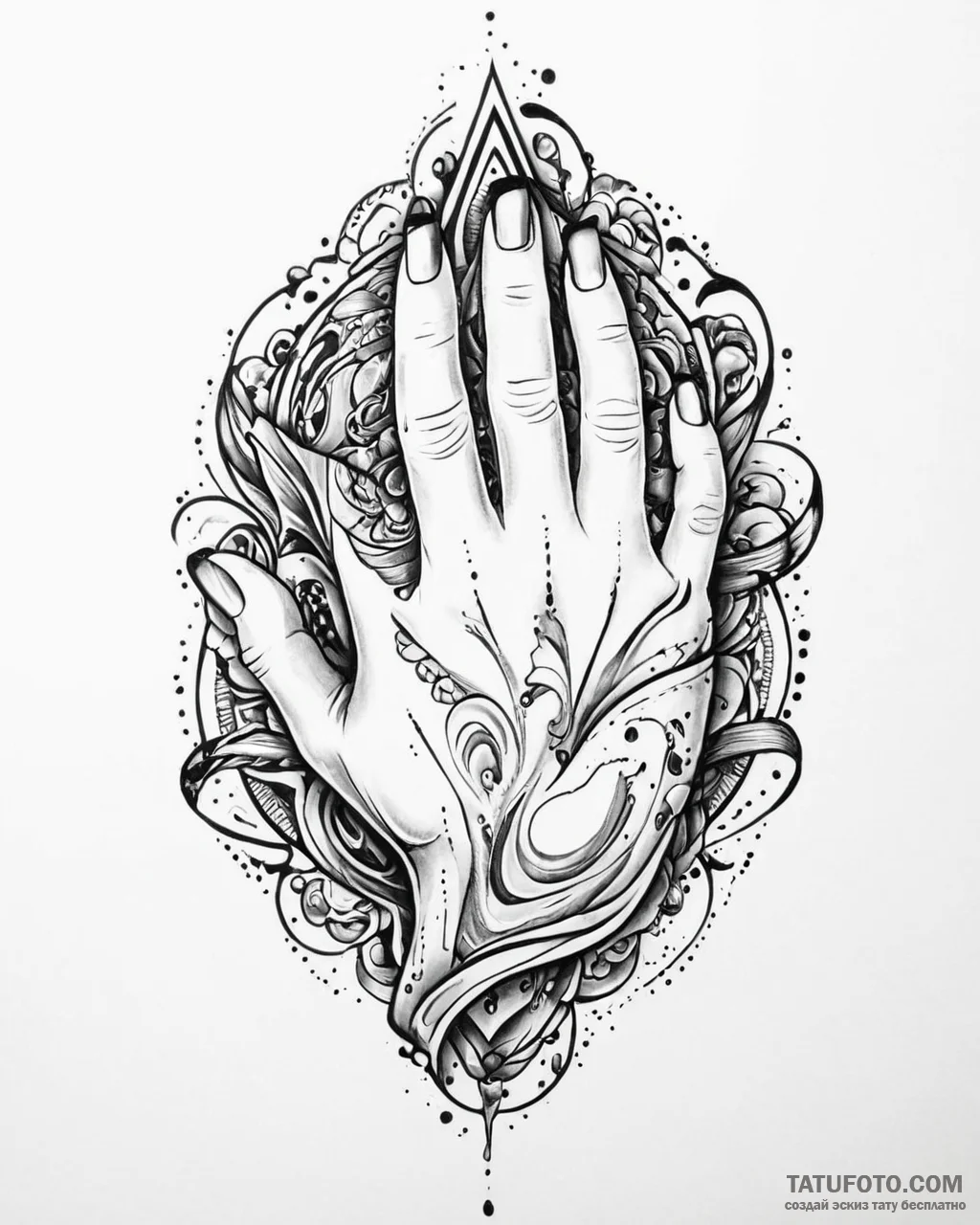 Tat tattoo sketch, graffiti artist’s hand spr... - эскиз тату (№1753628468_0, 27.07.2025 15:01) — Tatufoto.com