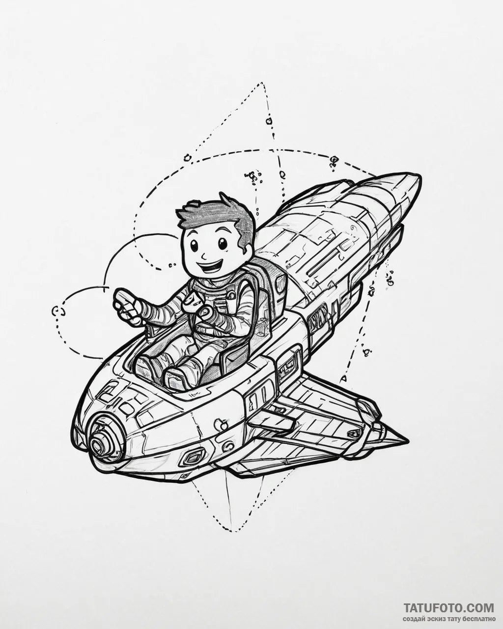 Tattoo sketch, emmet and wyldstyle riding spa... - эскиз тату (№1753630689_0, 27.07.2025 15:38) — Tatufoto.com