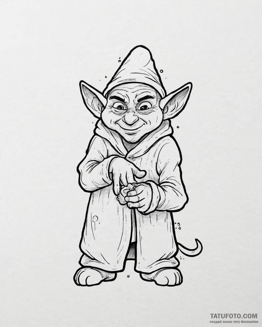 Tattoo sketch, gargamel, the smurfs (2011), e... - эскиз тату (№1753634335_0, 27.07.2025 16:38) — Tatufoto.com