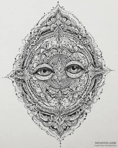 Tattoo sketch, button eyes scattered on floor... - эскиз тату (№1753635937_0, 27.07.2025 17:05) — Tatufoto.com