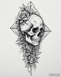 Tattoo sketch, riley’s head silhouette filled... - эскиз тату (№1753636931_0, 27.07.2025 17:22) — Tatufoto.com