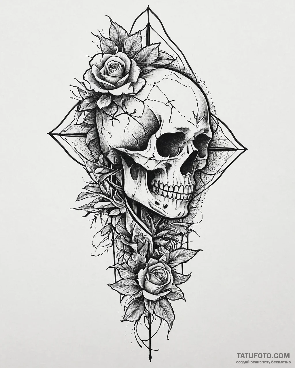 Tattoo sketch, riley’s head silhouette filled... - эскиз тату (№1753636931_0, 27.07.2025 17:22) — Tatufoto.com